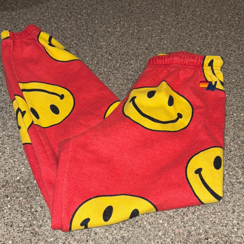 Aviator nation smiley pants joggers